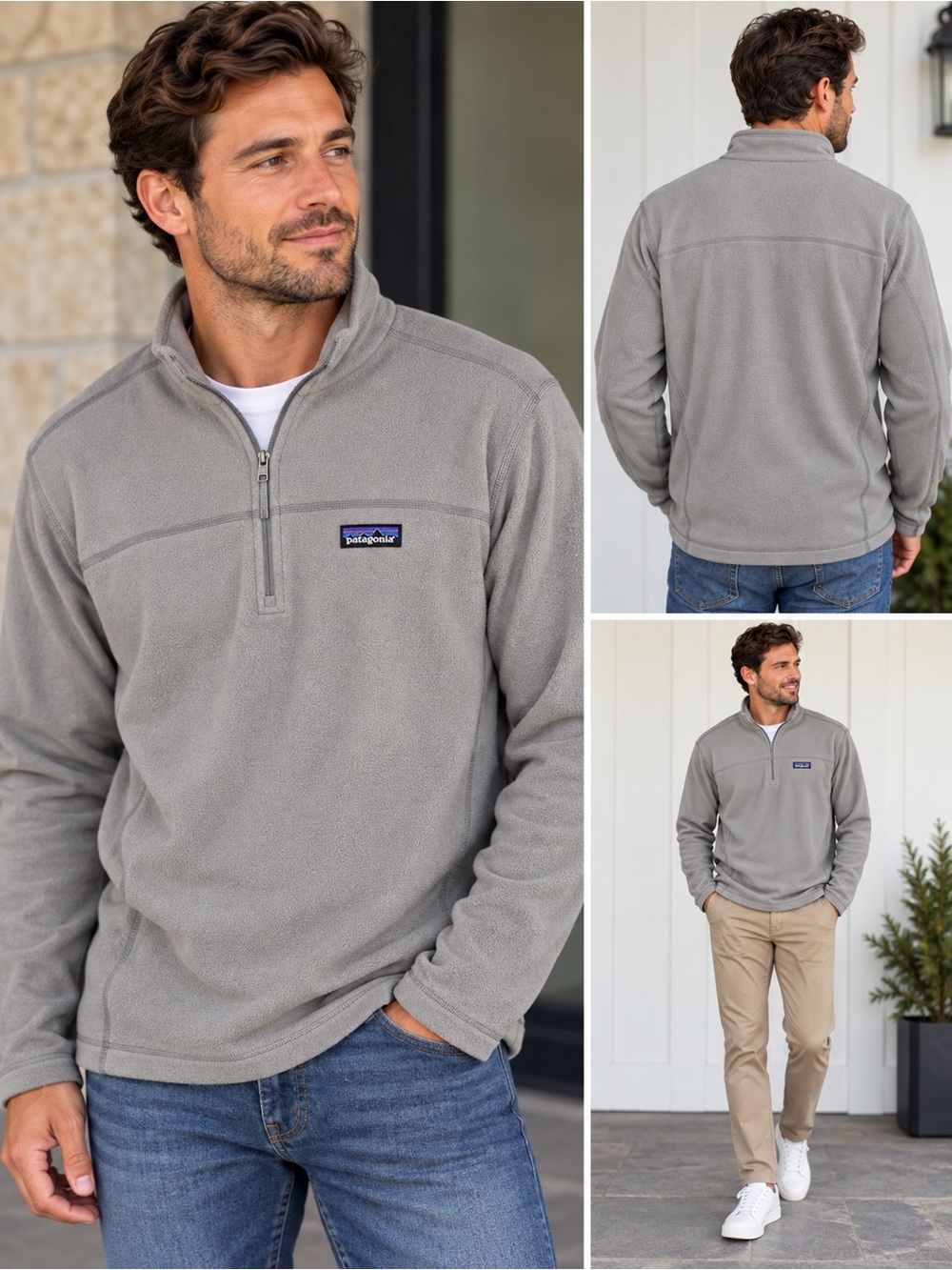 Patagonia Men's Micro D Pullover Quarter Zip Sweater Size 2XL